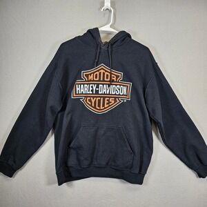 Harley-Davidson Wisconsin Oconomowoc Graphic Hoodie Black Mens Medium GH-D 2017